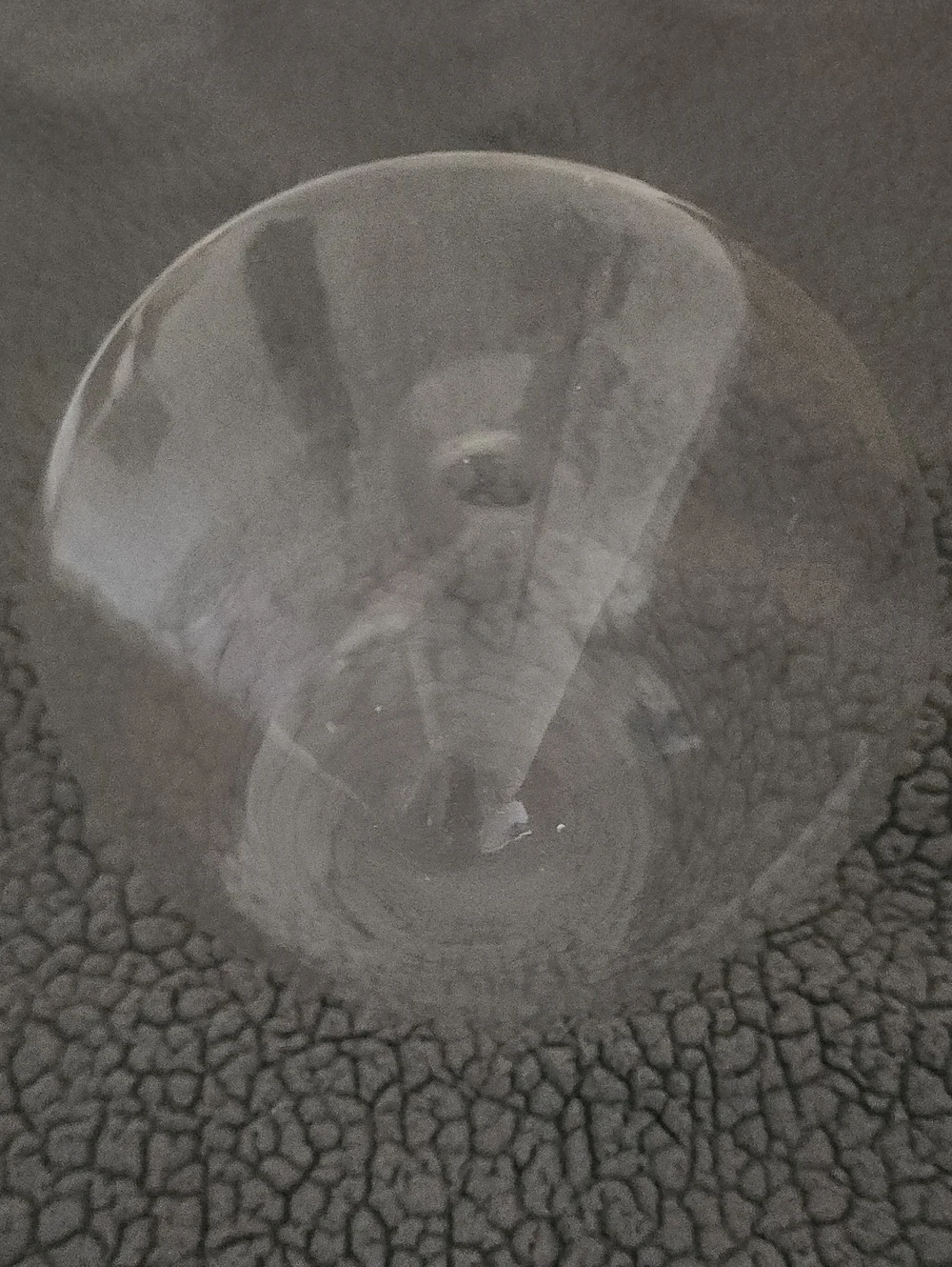 Clear Glass Vase 9 Inches Tall Wide Bottom